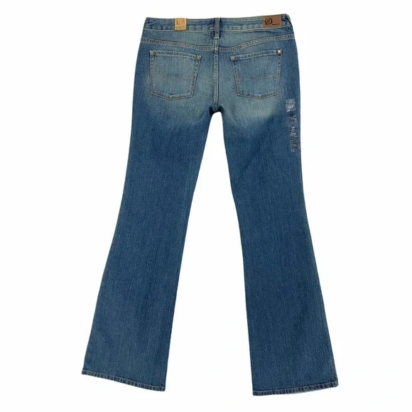 Y2K Style Flare Stretch Bullhead Huntington Blue Jeans - Picture 7 of 16